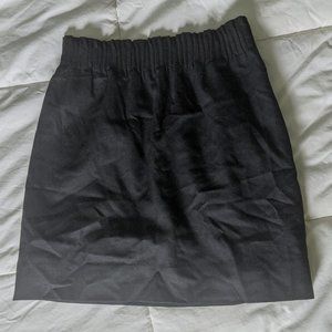 Black Wool J Crew Mini Skirt